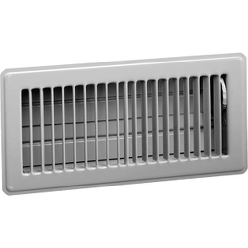 HART & COOLEY 4210412W 4x12 Steel Floor Diffuser White