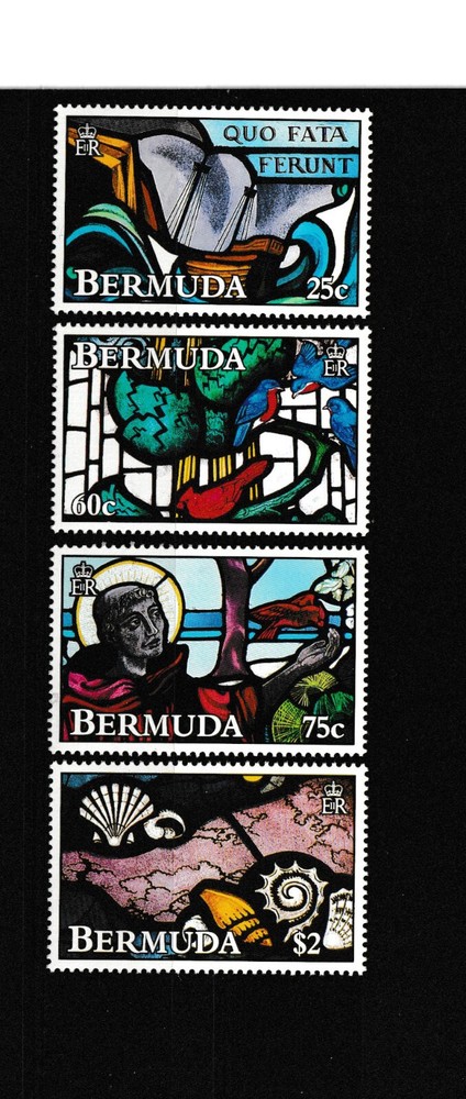 BERMUDA 634-638 Stained Glass Windows 1992 MINT NH