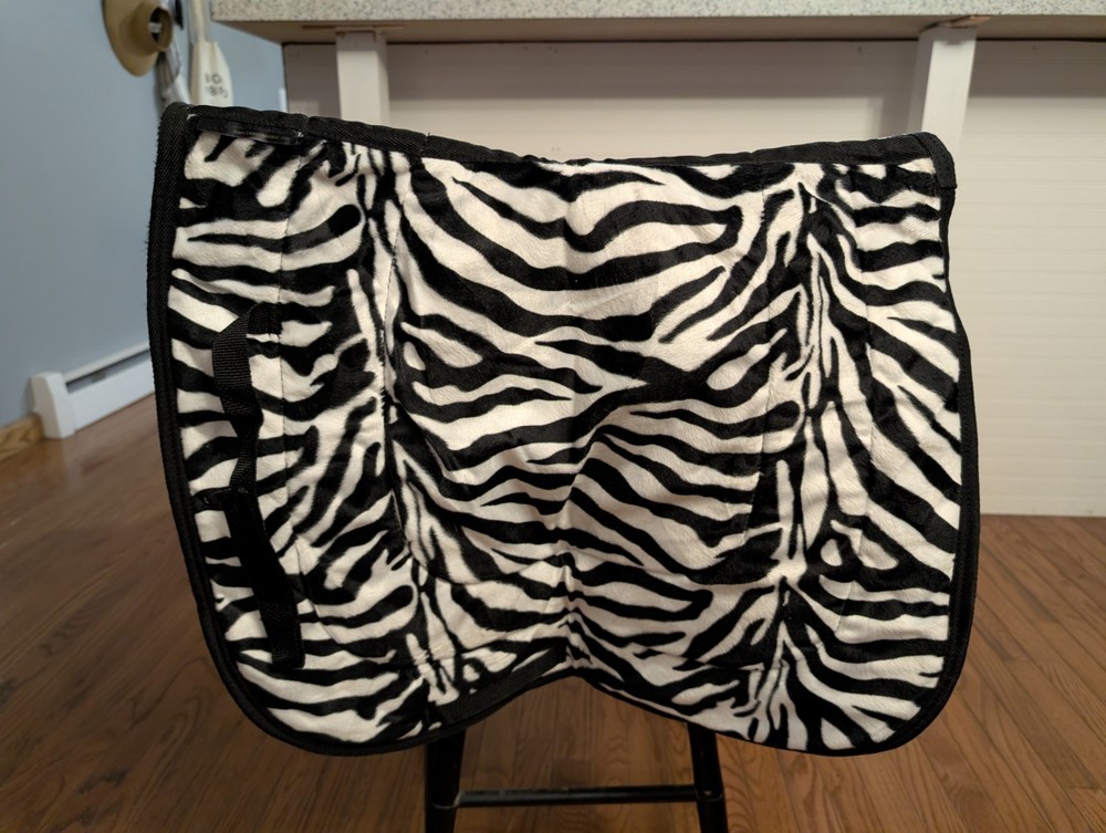 English Saddle Pad Zebra Print