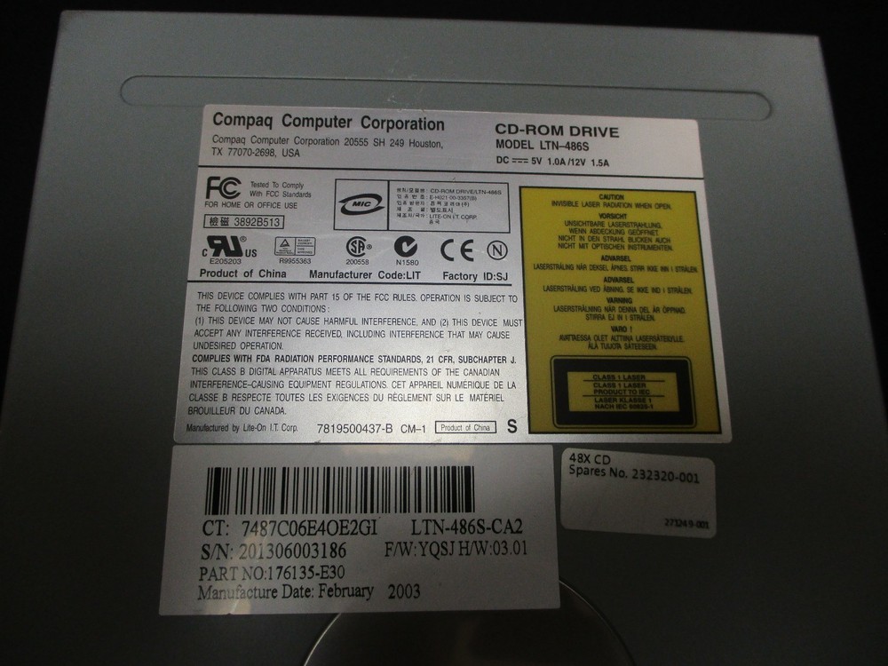 Compaq LTN-486S Used CD-ROM Drive