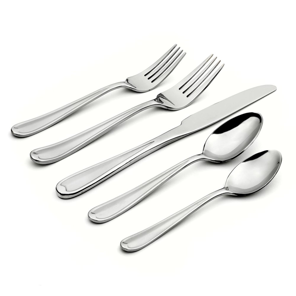 Dylan 42 Piece Everyday Flatware, for 8, 18/0 Stainless Steel, Silverware Set