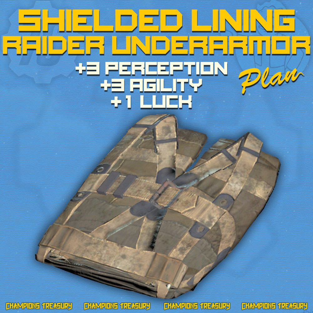 FALLOUT 76 PC PLAN: SHIELDED CASUAL UNDERARMOR &THE REST 4 SHIELDED LININGS MODS