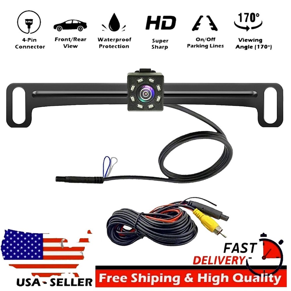 Rear Front View Camera Backup License Plate Night Vision for BOSS BV9351B