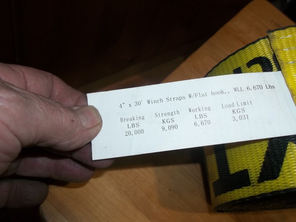 4 Inch X 30 Foot Cargo Strap With Hook