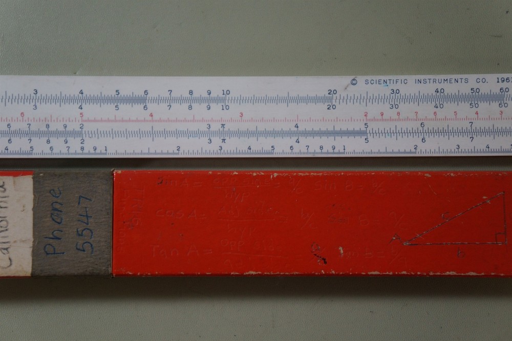 Fredrick Post Model 1447 Student 10 inch Slide Rule ( Mannheim Type) w/ case