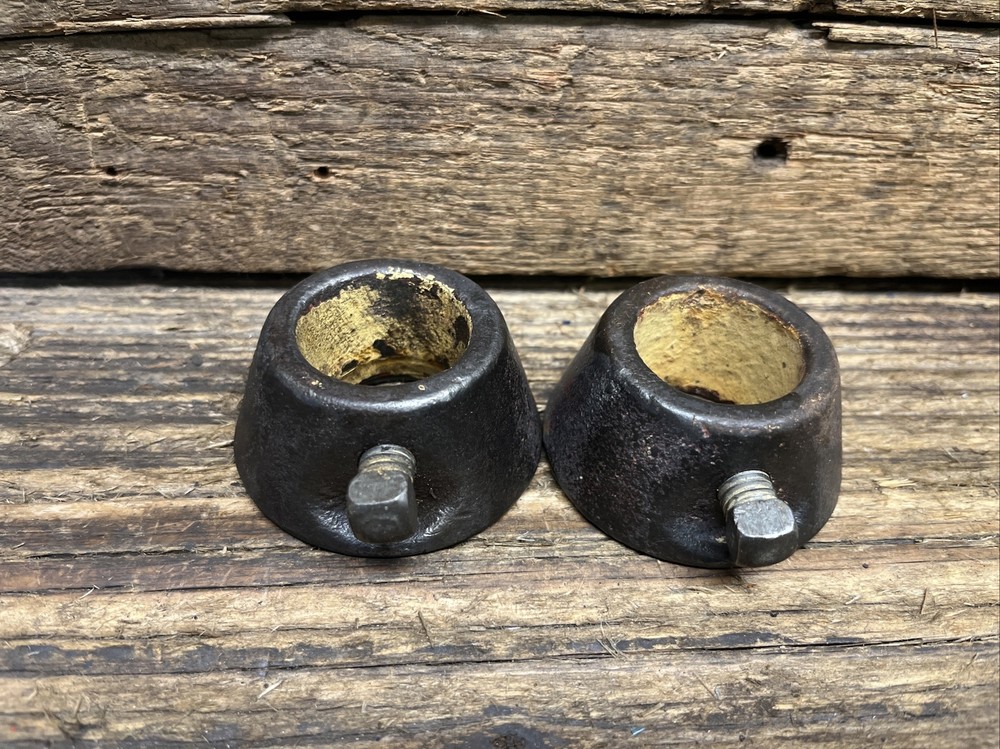 2 VINTAGE 1” WEIGHT PLATE COLLARS STANDARD