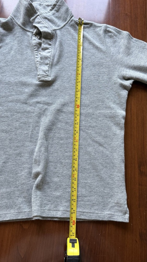 Jack Spade Light Gray Quarter Snap Pullover Sweater Size Small