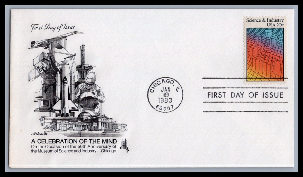 US FDC # 2031 20c Science & Industry Artmaster   1983, 9F174