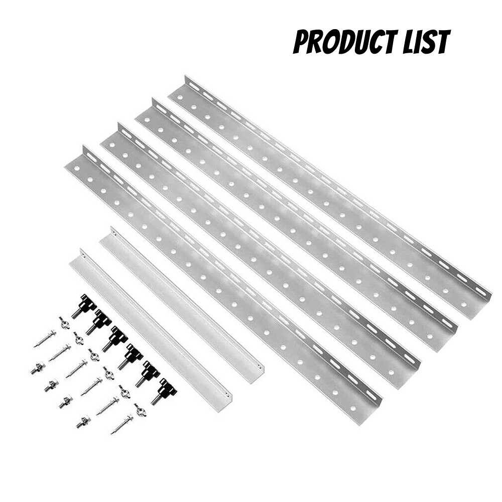 Angled Solar Panel Adjustable Mounting Frame Rails Brackets Tilt Shed Boat RV