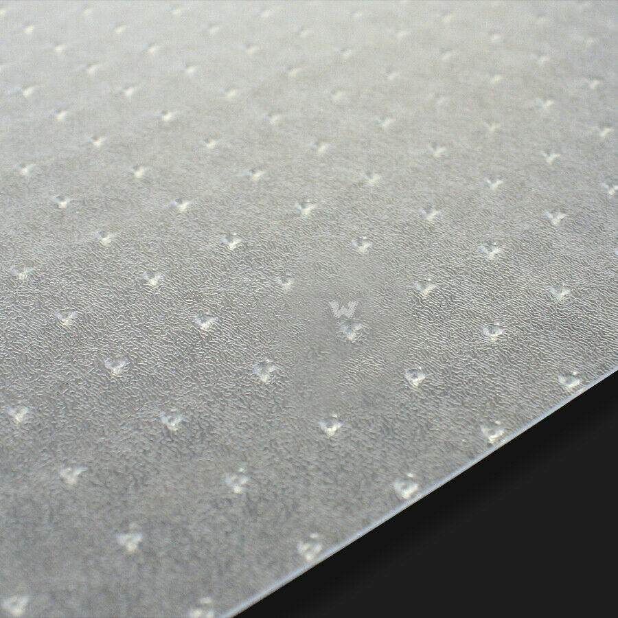 6Pcs 3mm PVC Thicken Chair Mat Protect Floor Rectangular Lip Studded Back Design