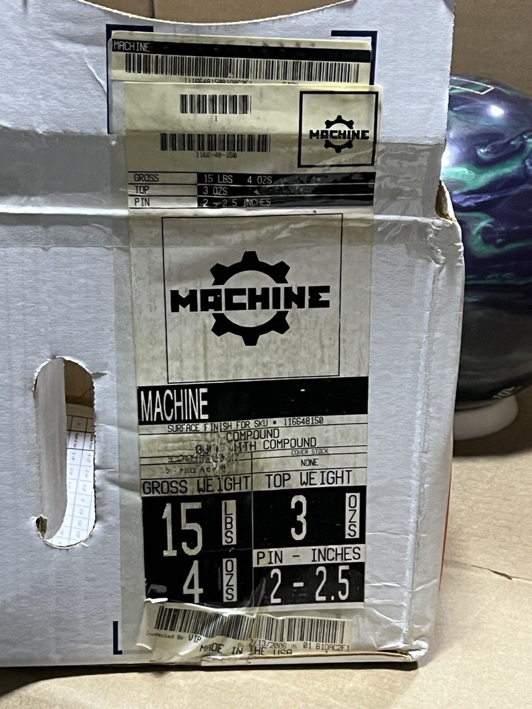Track Machine 15 lb Bowling Ball New in Original Box Made in 2006