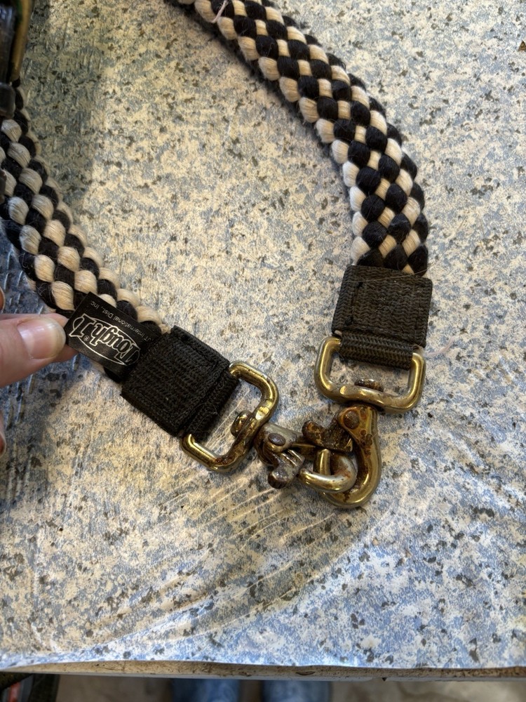 Barrel Reins - Black And White Checkers