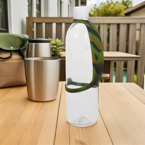 2pcs Silicone Water Bottle Carrier Grip Strap Keychain Loop Handheld Bottle
