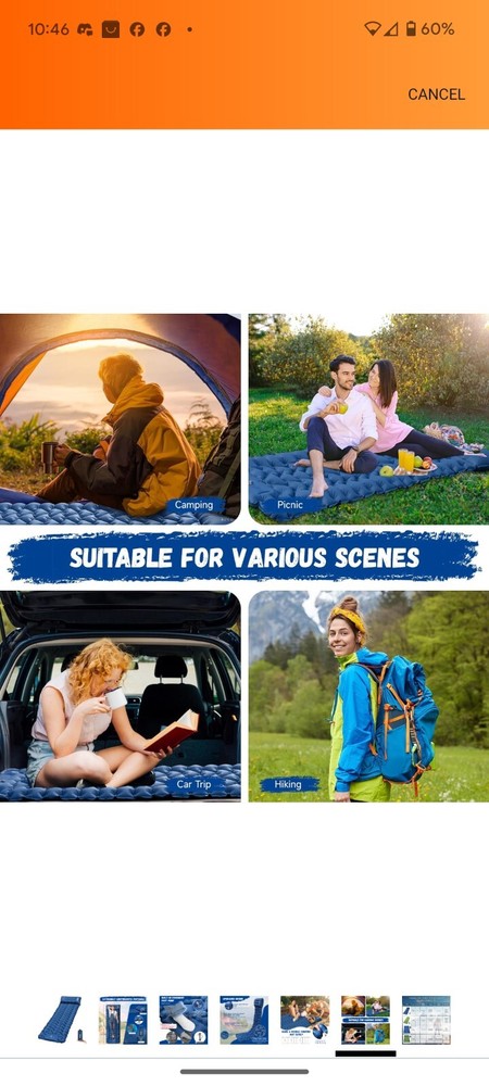 iNeibo Sleeping Pad for Camping - Inflatable Sleeping Pad with Pillow...