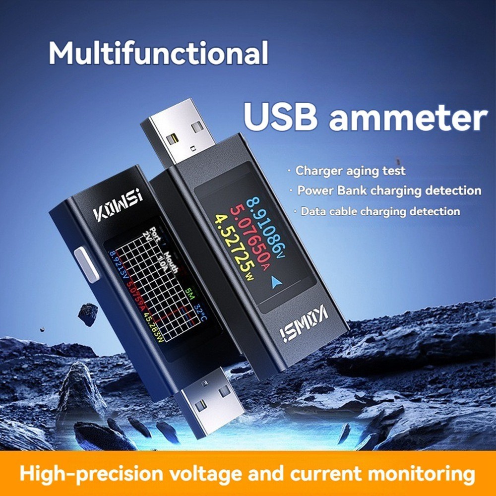USB Ammeter Multifunction Digital Display DC Voltage Ammeter 4064