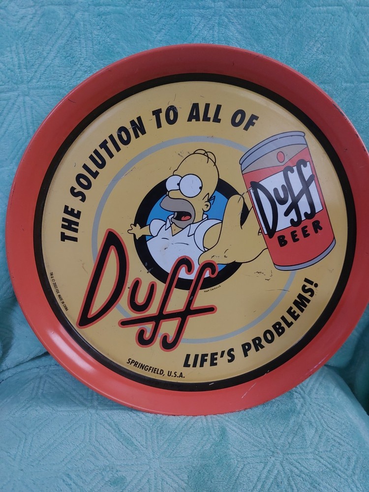 Duff Beer Simpsons Sign Round