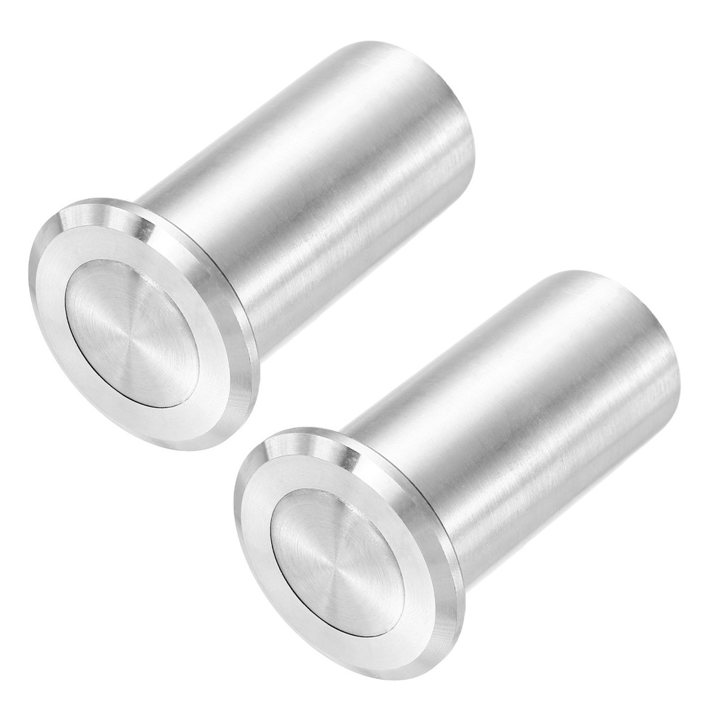 2PCS 0.79" Door Latch Dust Protector Dust-Proof Sliding Lock Insert Silver