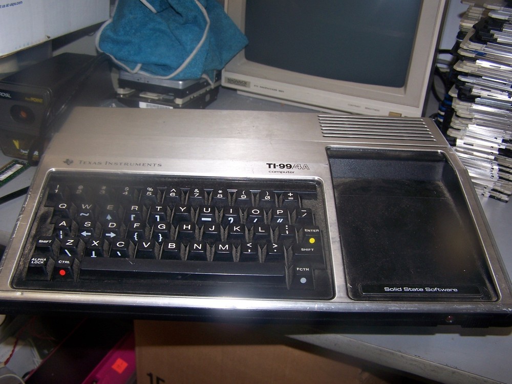 TI 99/4A Computer - Silver and black Color
