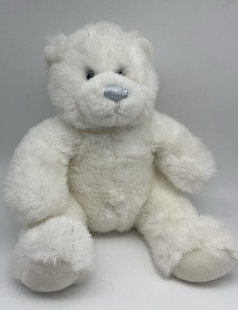EUC Build a Bear 6” White Blue Nosed Bear
