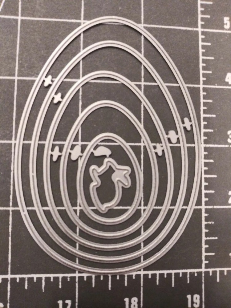 Universal Die Cut Tool Thin Metal Emboss Easter 5 Egg 1 Bunny Rabbit Basket Hunt