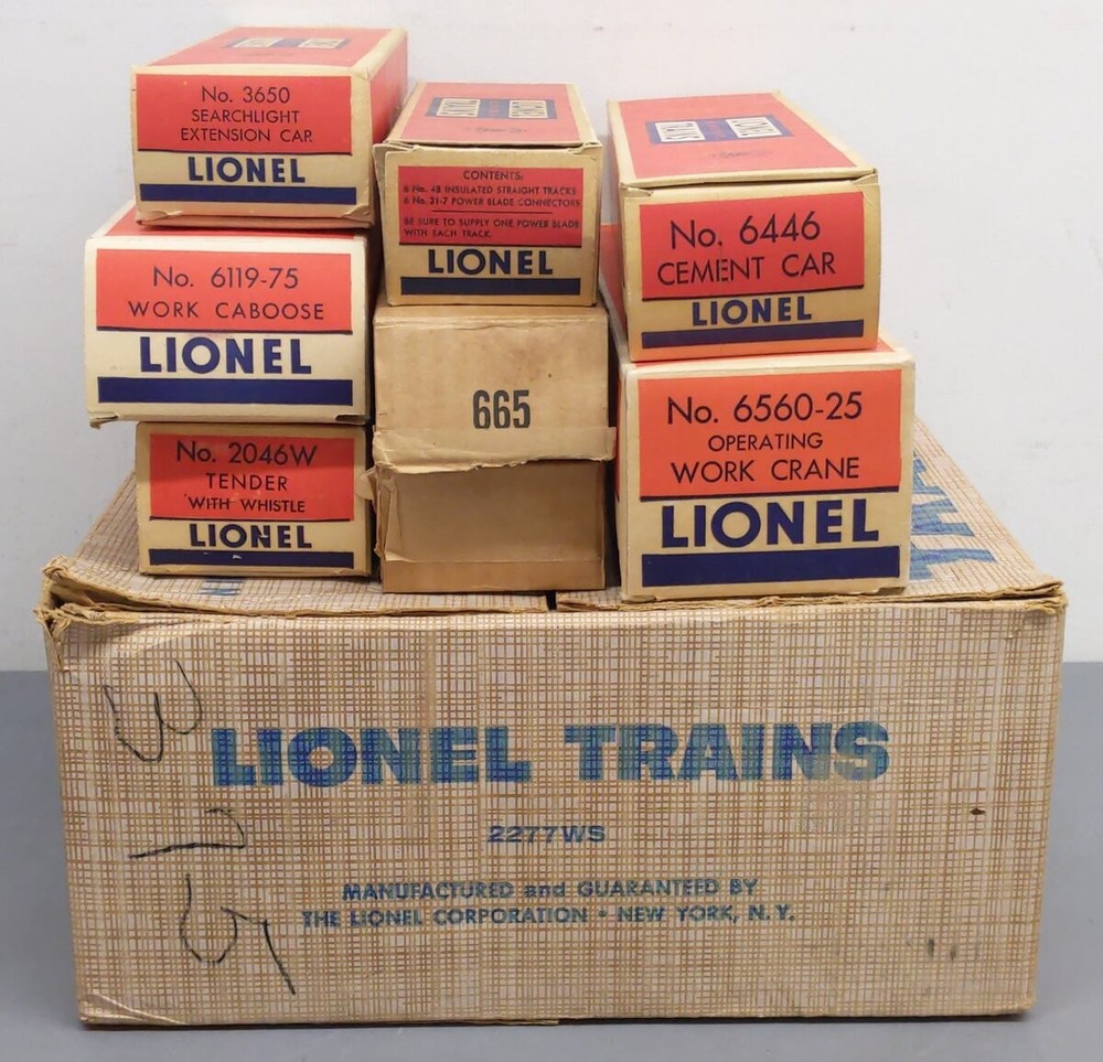 Lionel 2277WS Vintage O 665 Work Train Set/Box