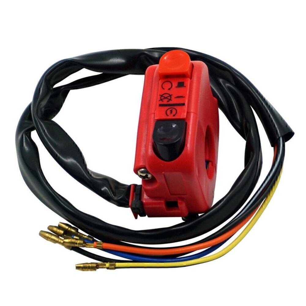 7/8" Handlebar Motorcycle Ignition Switch On Off Starter Engine Universal Red