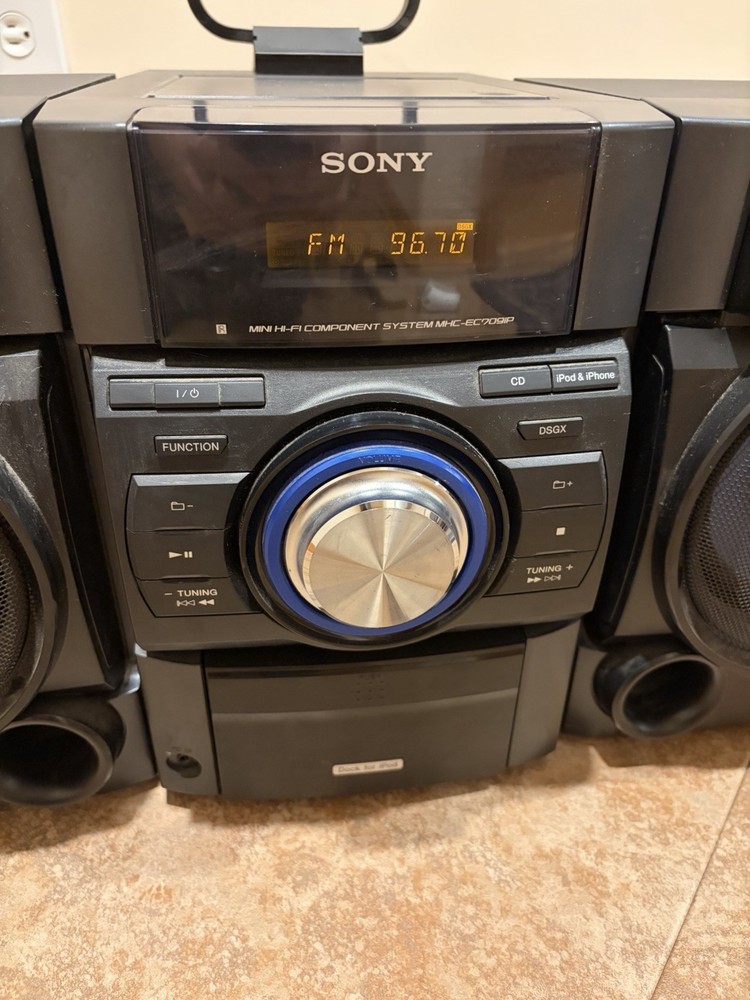 Sony MHC-EC709iP System CD AM-FM iPod Dock Stereo System Tested Works