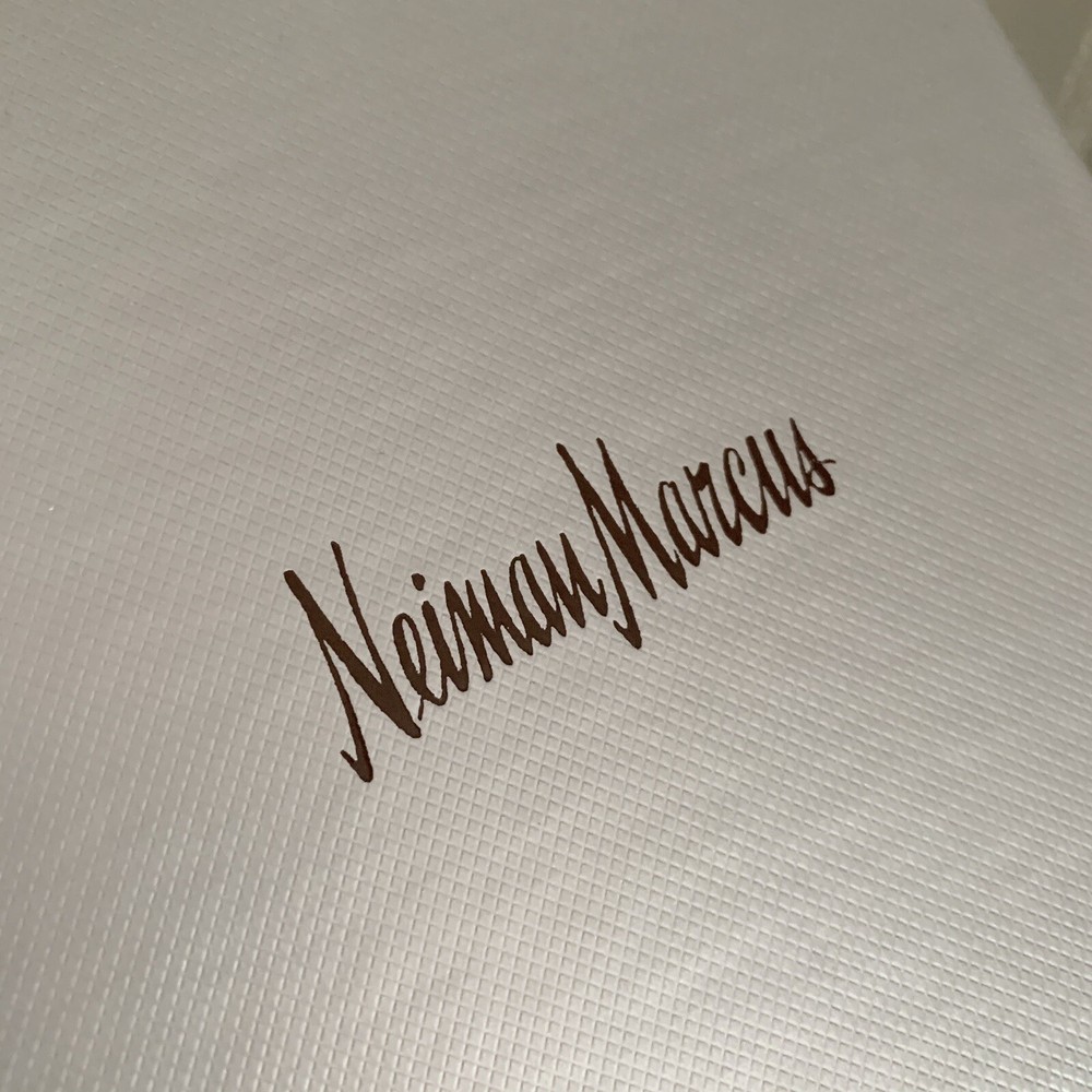 New neiman marcus Classic Silver gift box and bag