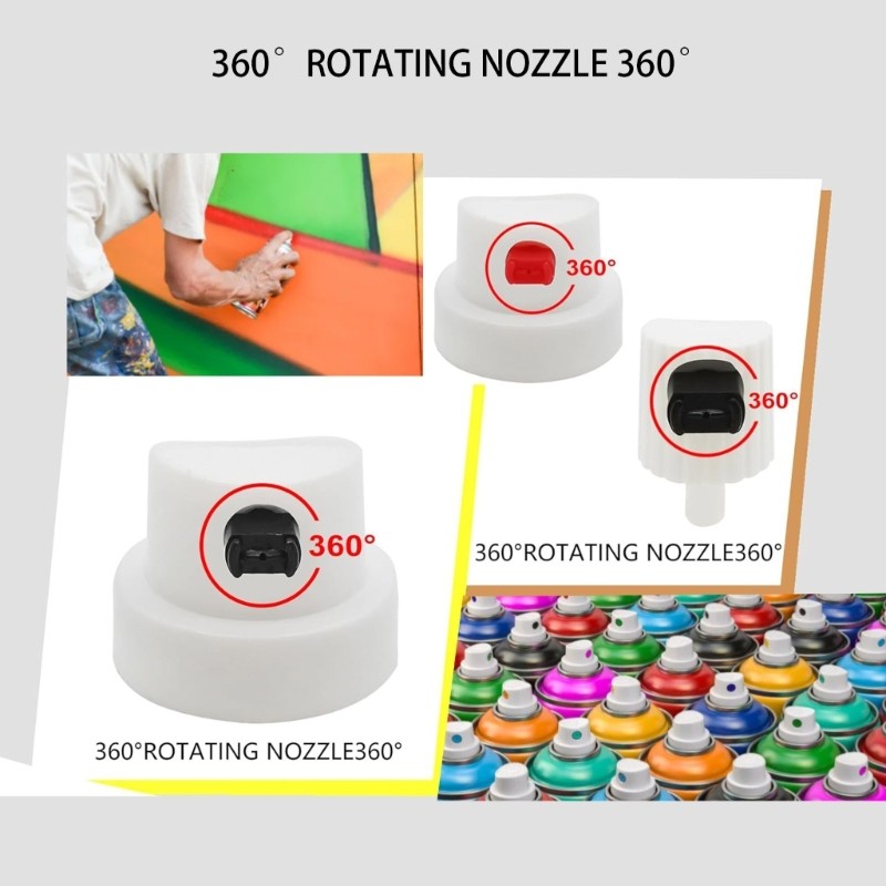 Multipurpose Sprayer Can Adapter Set Nozzle Caps for Artistic and Repair Work