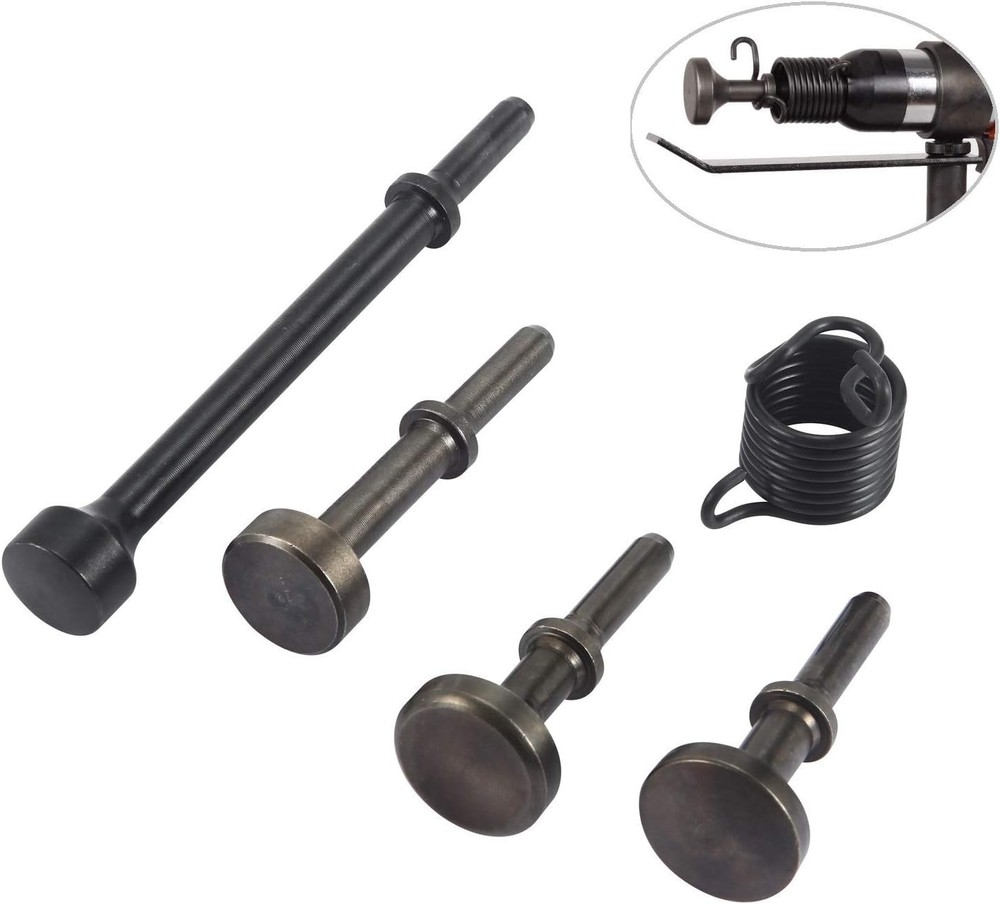 5 Pcs Pneumatic Air Hammer Bits Kit Black