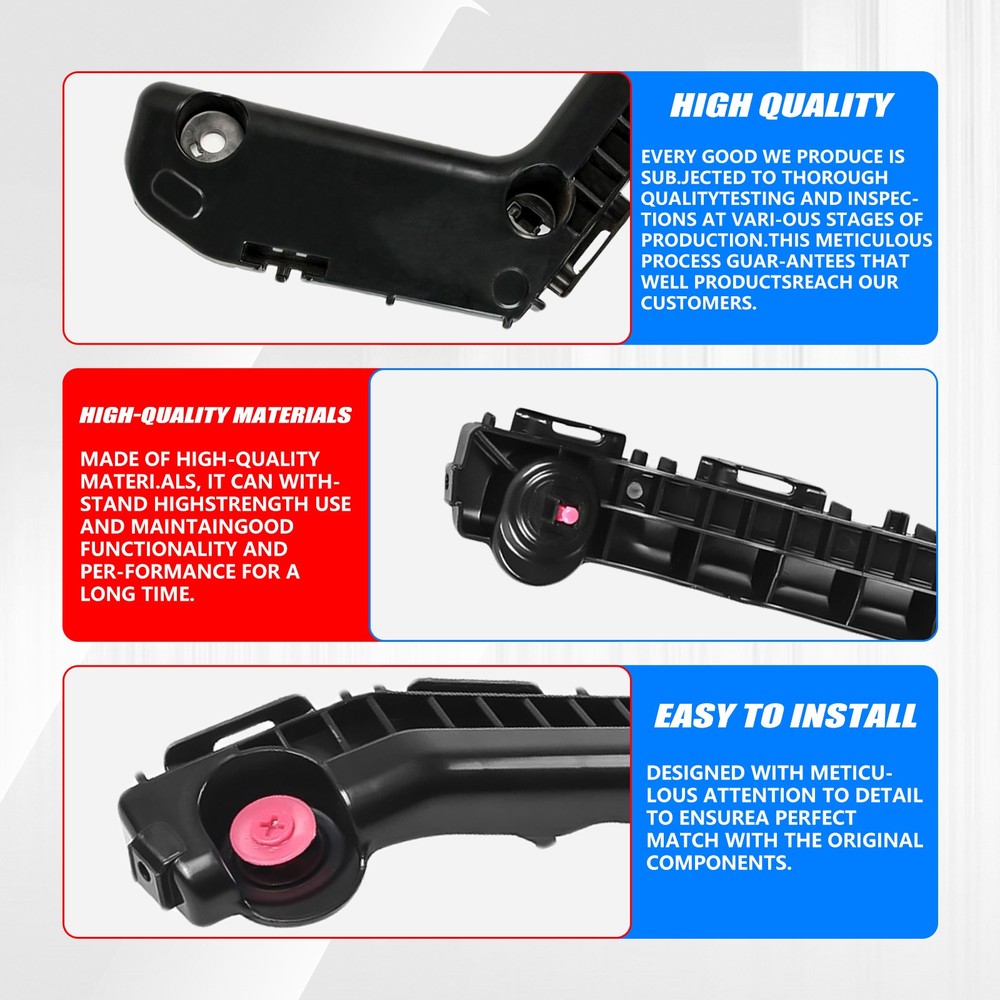 Front Bumper Retainer Bracket Set For 2017 2018 2019 Toyota Corolla Support 2pcs