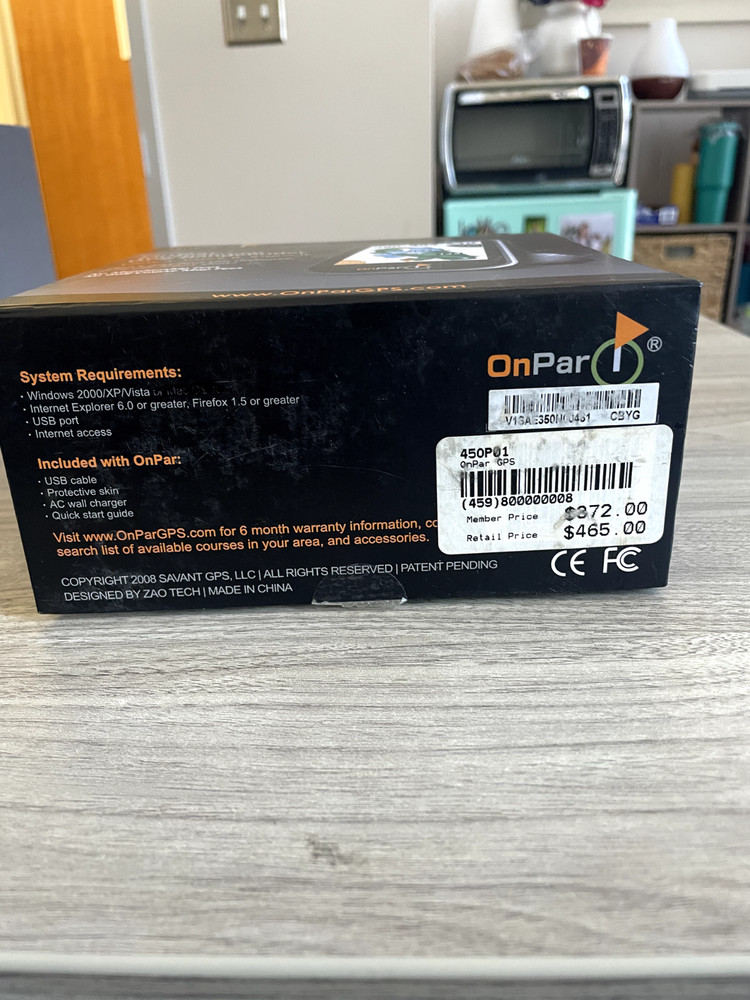 OnPar Touchscreen GPS Rangefinder, New Open Box, Tested