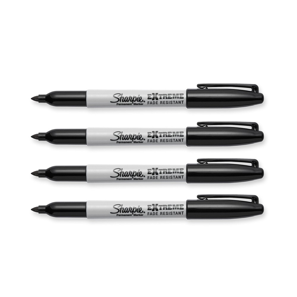 Sharpie Extreme Permanent Markers, Black, 4-Count