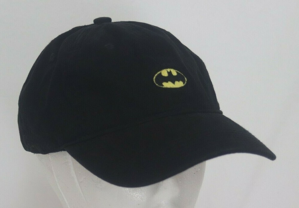 DC Comics Batman Embroidered Logo Baseball Cap Hat Black Adjustable