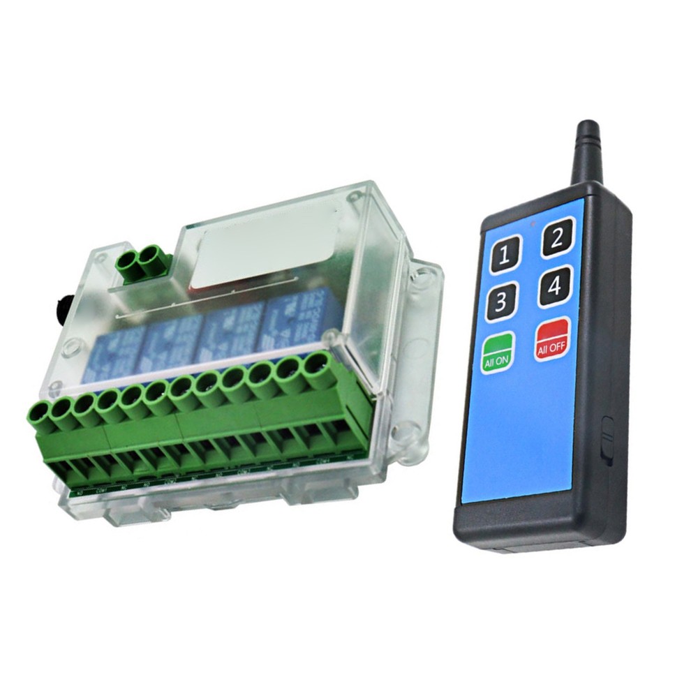 433mhz 4 Channels Remote Control Switch ON/OFF Relay Module Universal