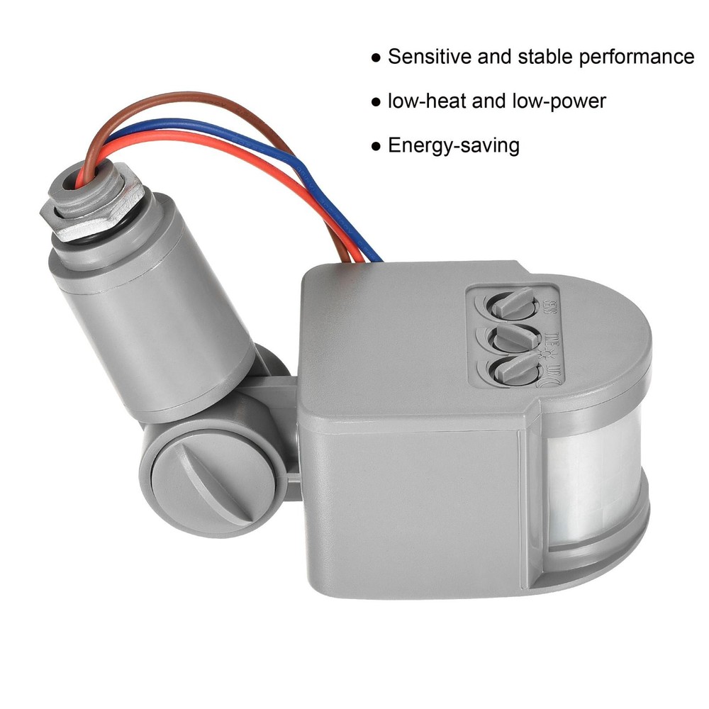 Motion Sensor AC110-240V Infrared PIR Detector Switch Grey