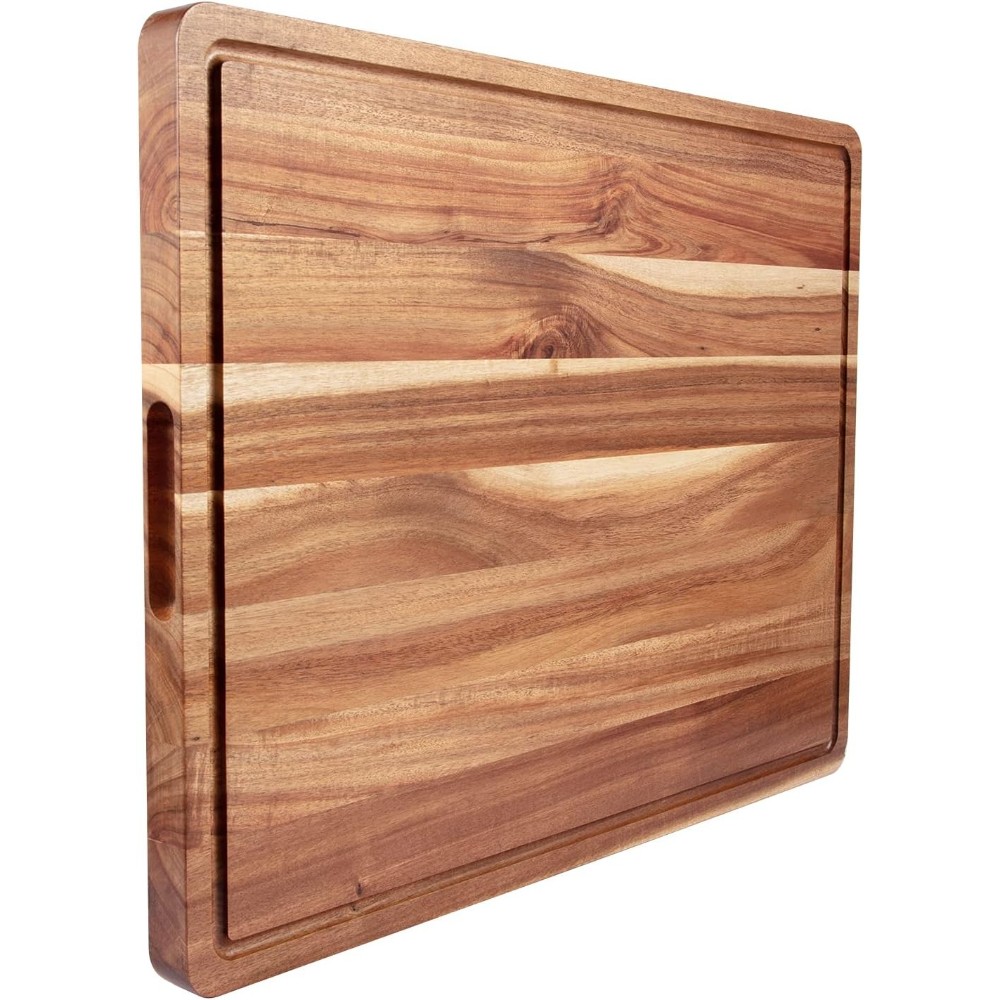 Extra Large Thick Acacia Wood Cutting Board for Kitchen Home & Professional Use