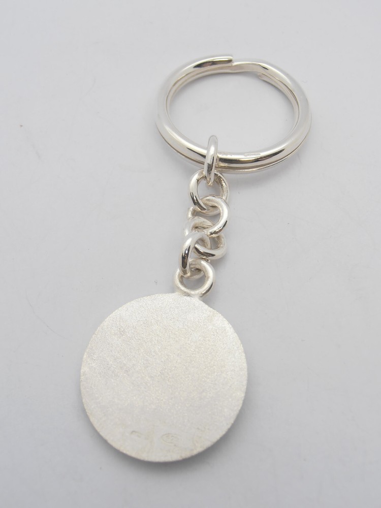 Keychain with letter - V - 925 Silver - initial - alphabet - breeze -