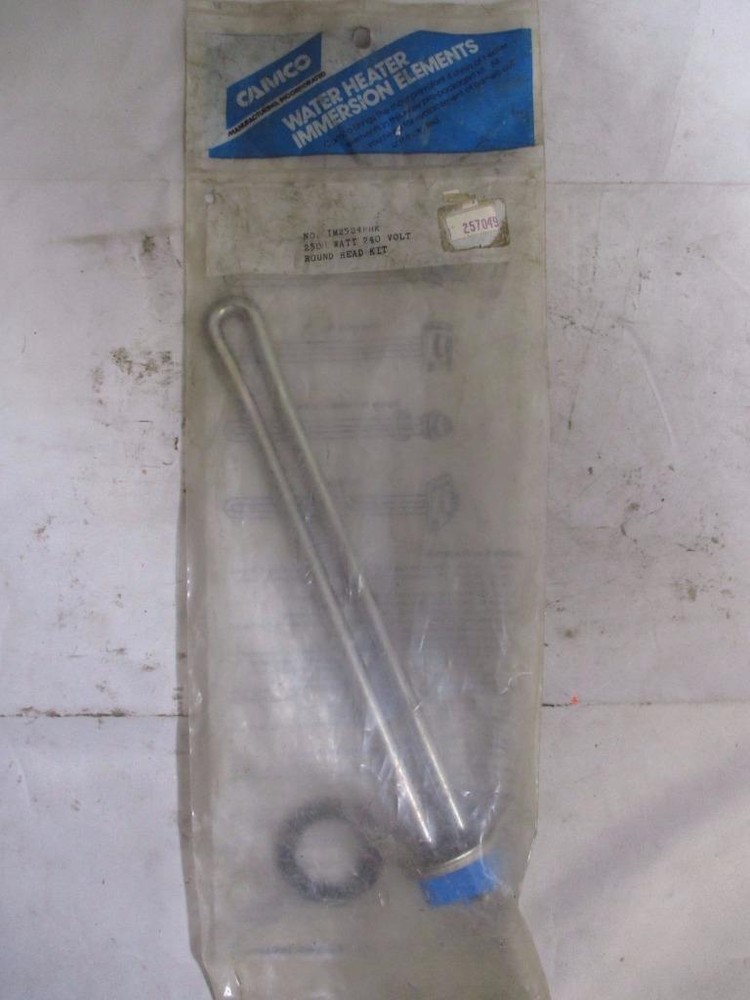 Camco Water Heater Immersion Elements IM2524RHK 2500 Watt 240V Round Head Kit