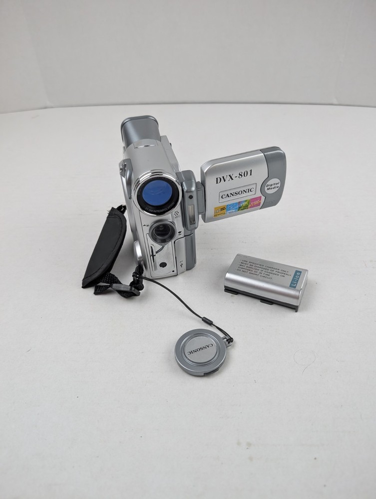 Cansonic DVX-801 Digital Camcorder Video Camera w Battery Untested Silver