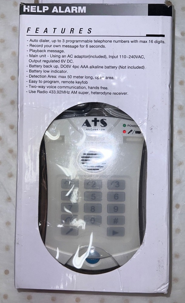 Ats Help Alarm System with Programmable Auto Dialer and Playback Message
