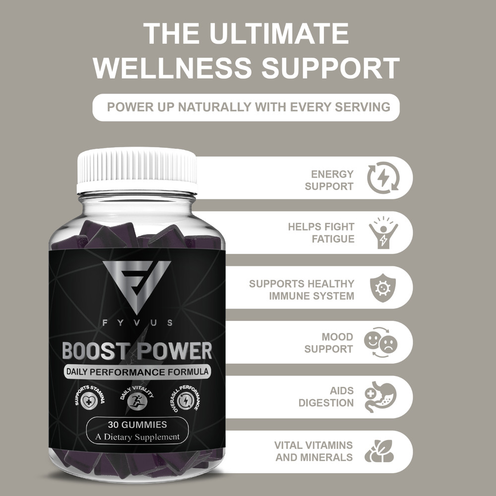 Boost Power Gummies, Boost Power Male Performance Gummy (30 Gummies)
