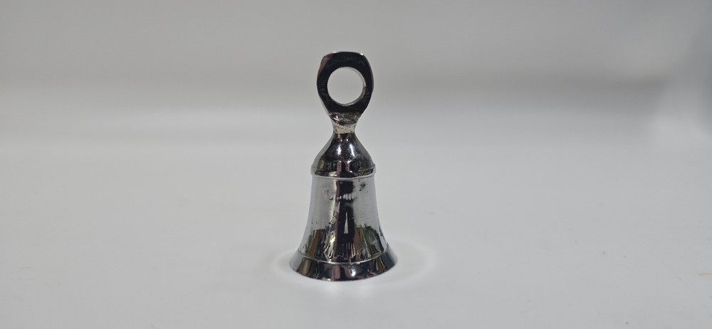 Silver Tone Etched Bell 2.75"