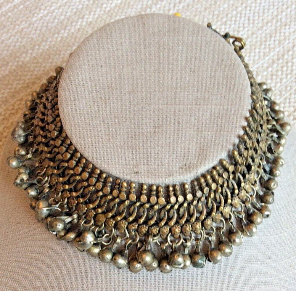 Antique brass Kuchi Anklet with tiny bell dangles