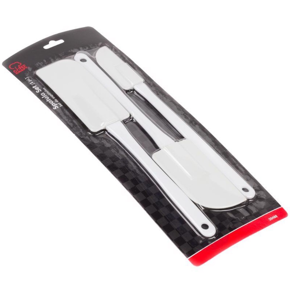 Chef Craft White Polypropylene Spatula Set (Pack of 3)