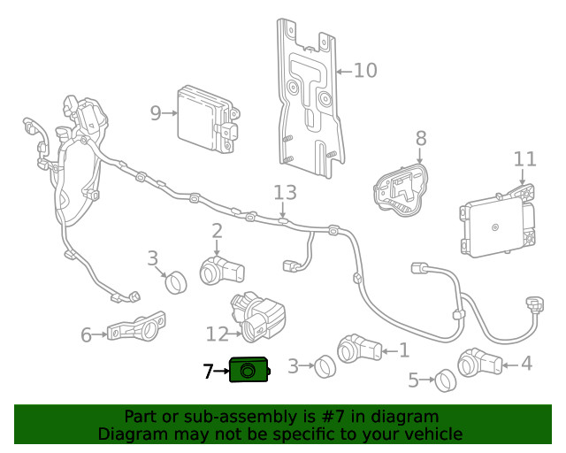Genuine GM Park Sensor Retainer Bracket 26527483