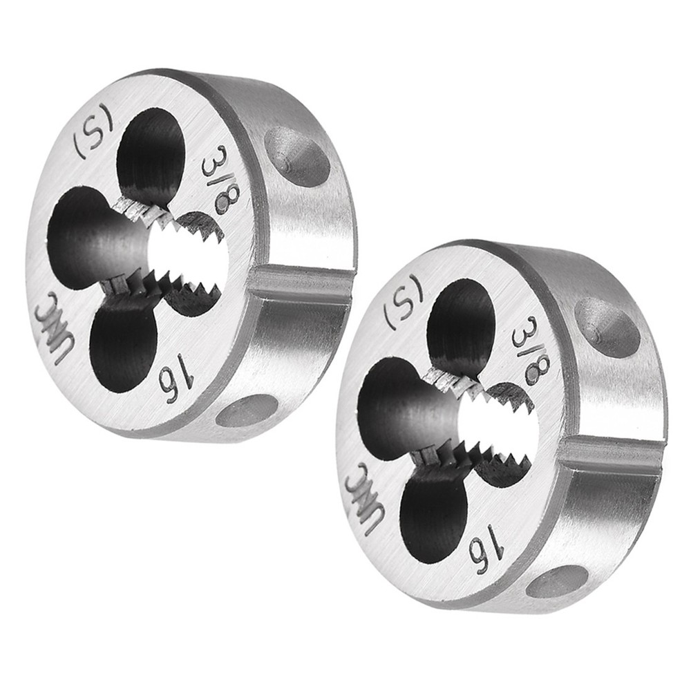 3/8-16 UNC Round Die Machine Thread Right Hand Threading Die Alloy Tool - 2pcs