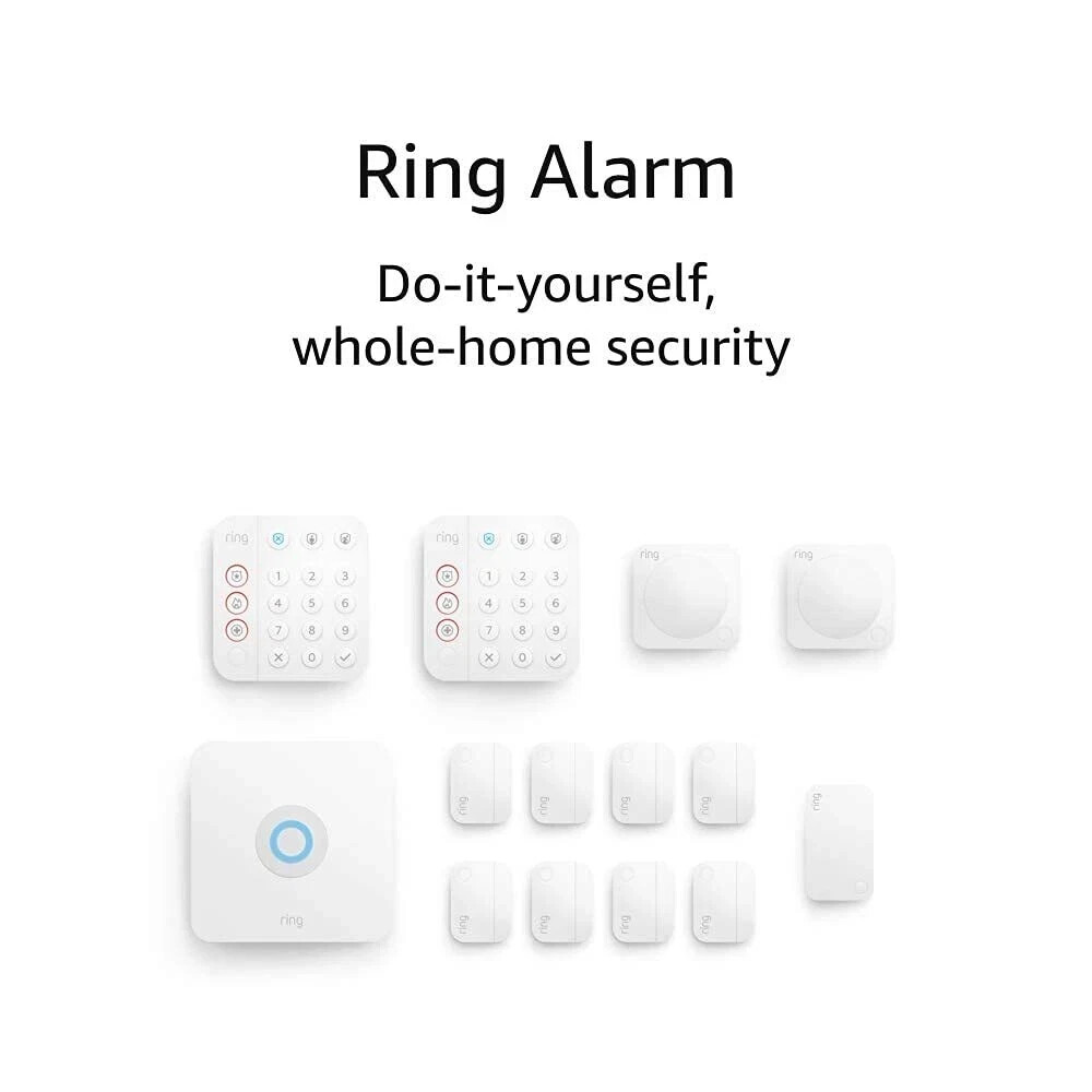 New Ring Alarm 14 Piece Kit 2nd Generation Home Security System - White