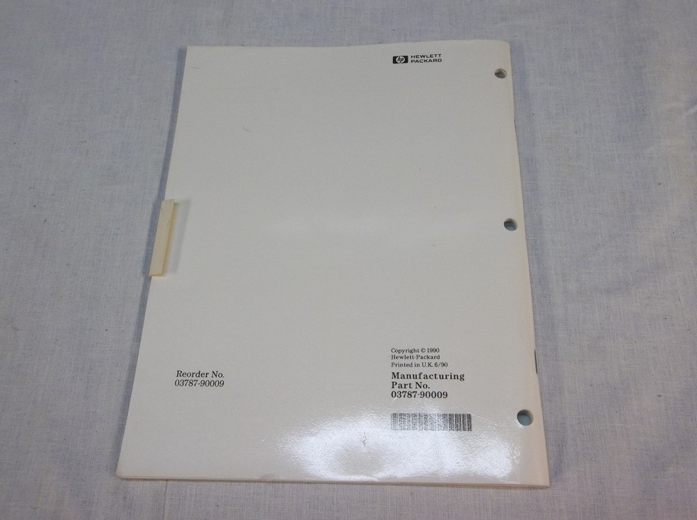 HP 03787-90009 3787B Digital Data Test Set Operators Guide