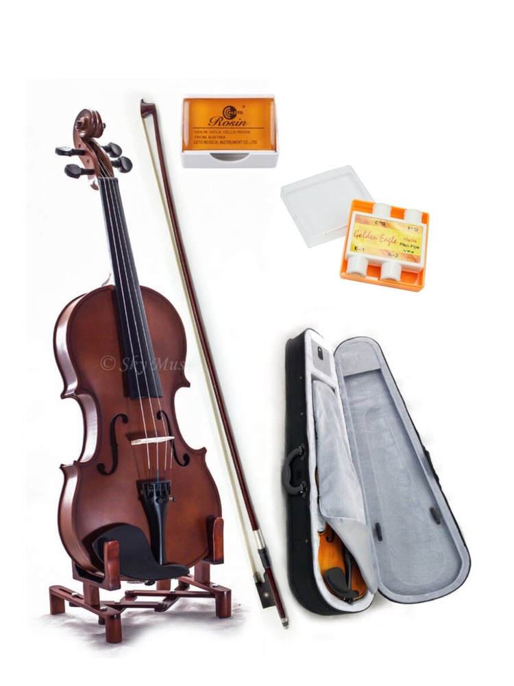 Student 1/16 Student Violin With Bow Case, Rosin, Pitch Pipe